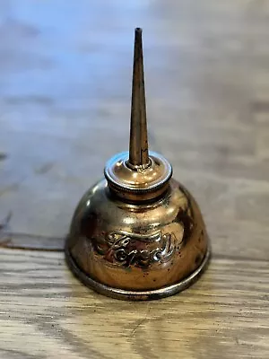 Antique Vintage Embossed FORD Script Thumb Model T Oiler Oil Can Tin Copper • $85