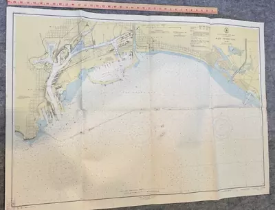 Vintage Hydrographic Chart San Pedro Bay California  1940s • $19.99