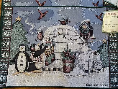 Set Of 5 DEBBIE MUMM Tapestry Style Placemats Christmas Mummford & Friends NEW • $24.95