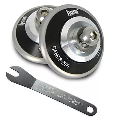 £43.99 • Buy Helmet Hans/Hybrid Posts Clips With Spanner Pair M6 Thread Race Racing Rally Car