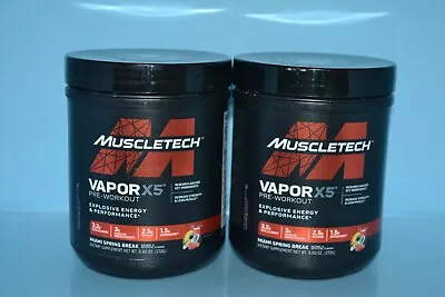 (2) Muscletech Vapor X5 Pre-Workout Powder Explosive Energy 30 Servings 09/24 • $36