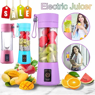 Electric Juicer Rechargeable Fruit Juicer Portable Blender Electric Fruit Mixer • £7.95