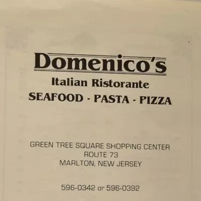 1980s Domenico's Seafood Pasta Pizza Italian Restaurant Menu Marlton New Jersey • $34.50