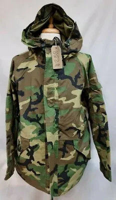 Genuine US Army Woodland Camo GoreTex ECWCS Parka Jacket #238 • £84.95