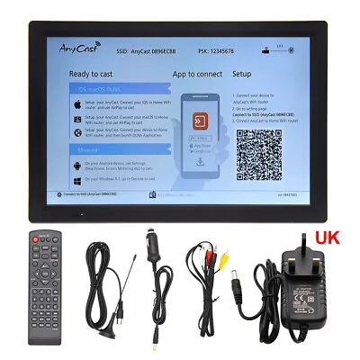 Digital Portable 1080P Ultra-HD TV Freeview HDMI Digital Television Car Player • £108.99
