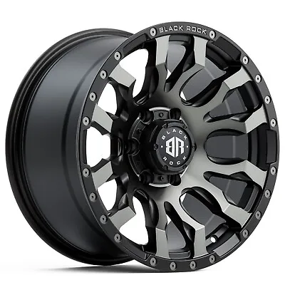 16  Wheels For Nissan Navara D22 / Patrol Black Rock Vulcan Black Tint 4x4 Rims • $1380