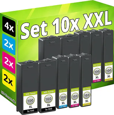 10x Ink Cartridge For Lexmark 100XL S300 S301 S305 S308 S815 S816 S608 S405 Set • £22.13