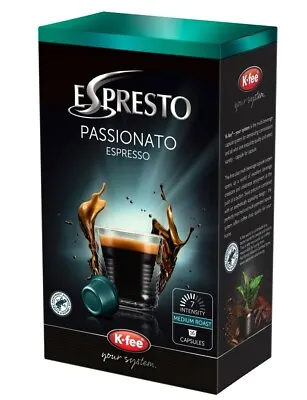 K-fee Espresto Passionato Blend Coffee Pods - 6 X 16 - 96 Capsules - 7 Strength • £34.49