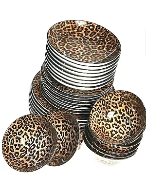 $124.95 • Buy Dinner Set Of 32 Pieces Beautiful Leopard Print Scratch & Dent Clearance