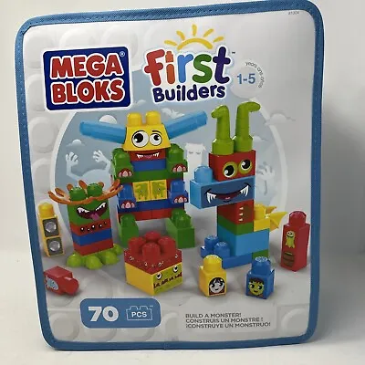 Mega Bloks First Builders Make A Monster Bag Building Blocks For Kids - 70 Pcs • $34.99