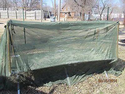 Military Insect Bar Mosquito Net Netting Cot Cover Green Tent New Us Army • $21.85