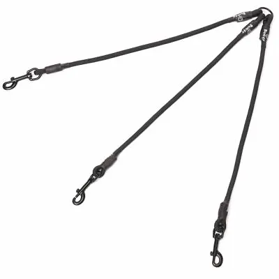Triple 3 Way Rope Dog Puppy Pet Lead Leash Splitter Coupler With Clip For Collar • £12.99