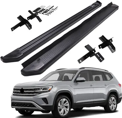 Black For Volkswagen VW Atlas  2017-2024 Running Boards Side Step Nerf Bar Pedal • $249.49