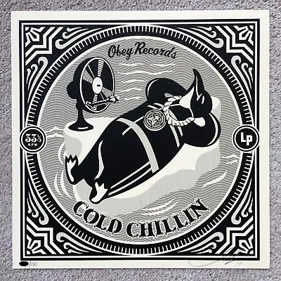 Shepard Fairey Penguin Cold Chillin Signed Print Edition X150 Obey Giant Records • £195