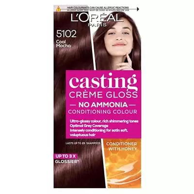 L'Oreal Casting Creme Gloss Semi-Permanent Hair Colour 5102 Cool Mocha • £12.90