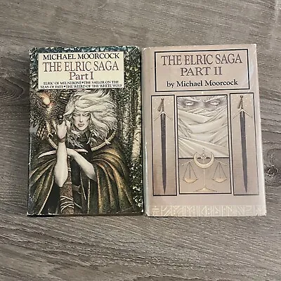 The Elric Saga Part I&II-Michael Moorcock-BCE Book Club Ed Hardcover-1 & 2 • $69