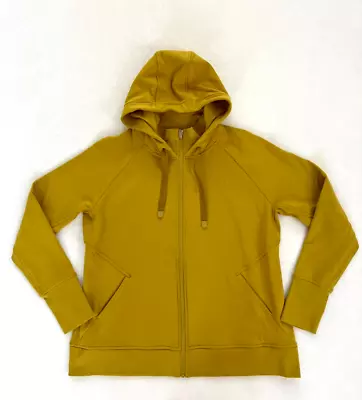 Athleta Triumph Hoodie Full Zip Women's Size 1X Oxidized Yellow Sweatshirt • £38.53