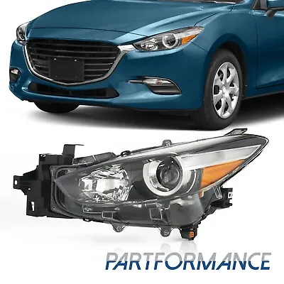 For 2017-2018 Mazda 3 Halogen Headlight Left Driver Side BACS510L0D MA2518175 • $66.99