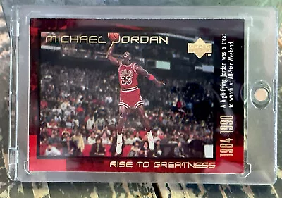 Michael Jordan Card Refractor 90’s HOLO FOIL SP DUNK CONTEST BULLS JERSEY #23 • $35.96