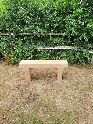 £195 • Buy Solid French Oak Beam Garden Bench