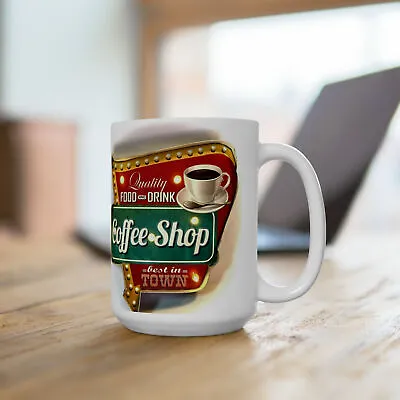 Vintage Charm Coffee Mug Retro Old School Mug Vintage Coffee Cup 15oz • $19.43