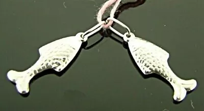 $3.74 • Buy 1 GENUINE STERLING SILVER FISH 19x7x2mm. CHARM V949
