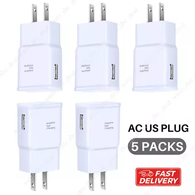 5Pack USB Fast Wall Charger Power Adapter AC Block US For Samsung Android Google • $16.88