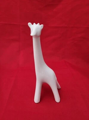 $26 • Buy Vintage Naaman Israel Porcelain Giraffe Figurine White Modern MCM 