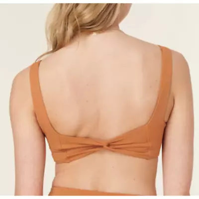 NWT Andie Women's The Barbados Flat Eco-Nylon Bikini Swim Top Chestnut Size S • $35.70