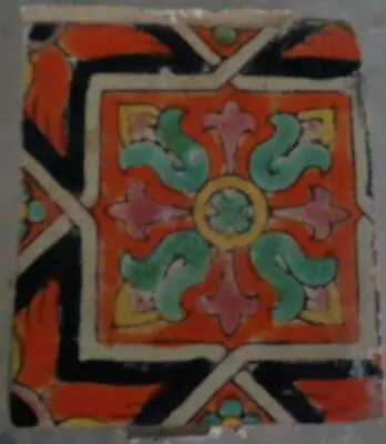 Antique Hand Painted Davies & McDonald Tile Company 5  Tile - GDC - Moorish • $39.99