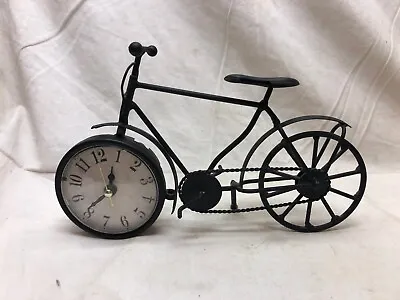 Vintage 9  X 5 7/8  Bike Bicycle Figurine Sculpture Clock • $20