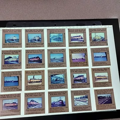 Lot 20 Railroad Slide Blackhawk Films Milw Electric Diesel 60s-70s READ ID946 • $10