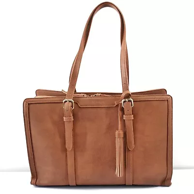 ECOSUSI Leather Women's Laptop Tote Bag Leather Briefcase Office Handbag EUC • $29.99