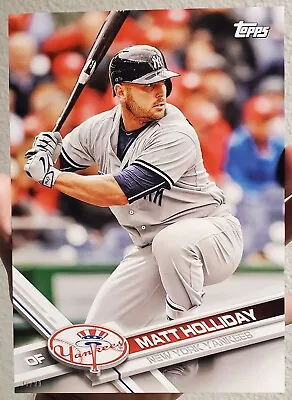 RARE MATT HOLLIDAY 2017 Topps SP 5X7 JUMBO CARD #/99 NEW YORK YANKEES • $1.99