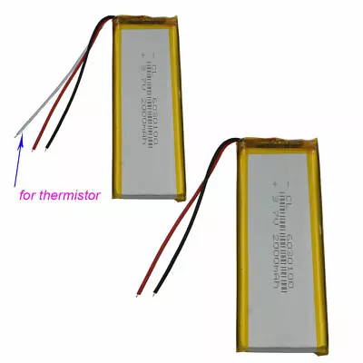 3.7V 2000 MAh Polymer Li Ion Lithium Cell Lipo 6030100 For Tablet PC DVD PDA GPS • £10.20