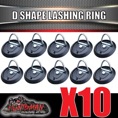$44.50 • Buy 10X Lashing D Ring Tie Down Point Plastic Guard Truck Trailer Ute Tie Down Point