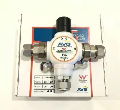 AVG Commercial TVA20HF 20mm 3/4  High Flow Tempering Mixing Valve + Insulation • $375