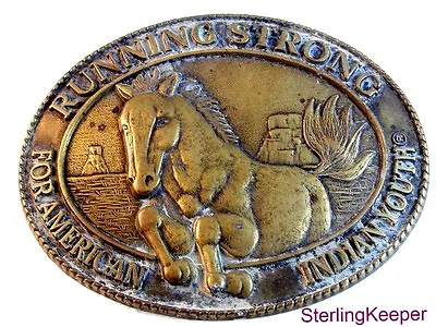 Billy Mills Running Strong American Indian Youth Belt Buckle • $39.99