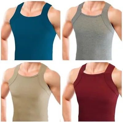 Different Touch 2 Pack Men G-Unit Square Cut Ribbed Tank Tops • $19.99
