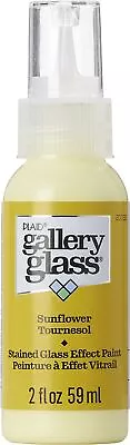 FolkArt Gallery Glass Paint 2oz-Sunflower FAGG2OZ-20032 • £11.39