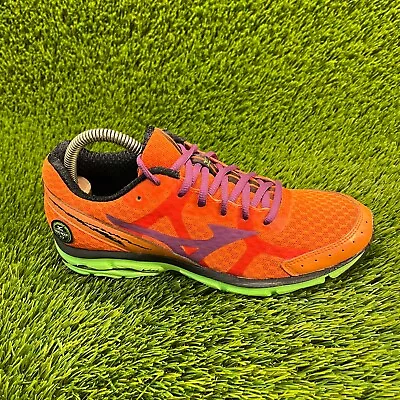 Mizuno Wave Rider 17 Womens Size 8 Orange Athletic Shoes Sneakers J1GD140361 • $49.99