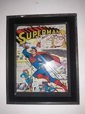 SUPERMAN Framed 3D Art 1973 National Periodical Publications DC Comics 8X10 • $65