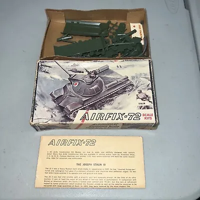 Airfix 1/72 Soviet Stalin Tank *vintage* Plastic Model Kit Unbuilt Kit • $4.59