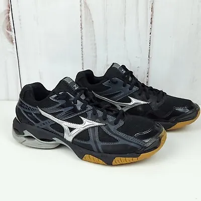 Mizuno Women's Wave Bolt 4 Volleyball Shoes  Black/Silver 9.5 US - NO INSOLES • $19.99