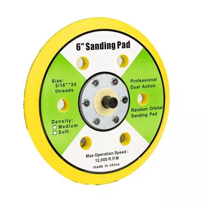 Professional 6-Inch Sanding Pad With 5/16  * 24 Threads Dual Action Max Speed • $14.99