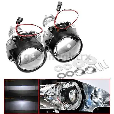 2PC 2.5  Bi Xenon HID Projector Lens LHD Hi-Lo Beam Car Headlight Retrofit H4 H7 • $39.99