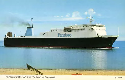 1970s Postcard P & O Ro-Ro Passenger Ferry MV BUFFALO • £1.50