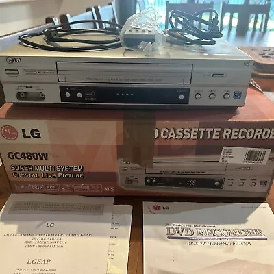 LG GC480W 4-Head VHS Video Recorder Player With Manuals Remote And Orig Box • $149