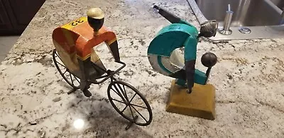 MANUEL FELGUEREZ Vintage Metal Sculpture Mexican Artist Original Soccer And Bike • $245