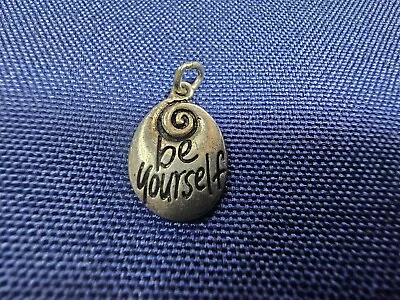 Grandma Grabe's Beautiful Vintage 925 Sterling Silver Be Yourself Pendant • $0.75